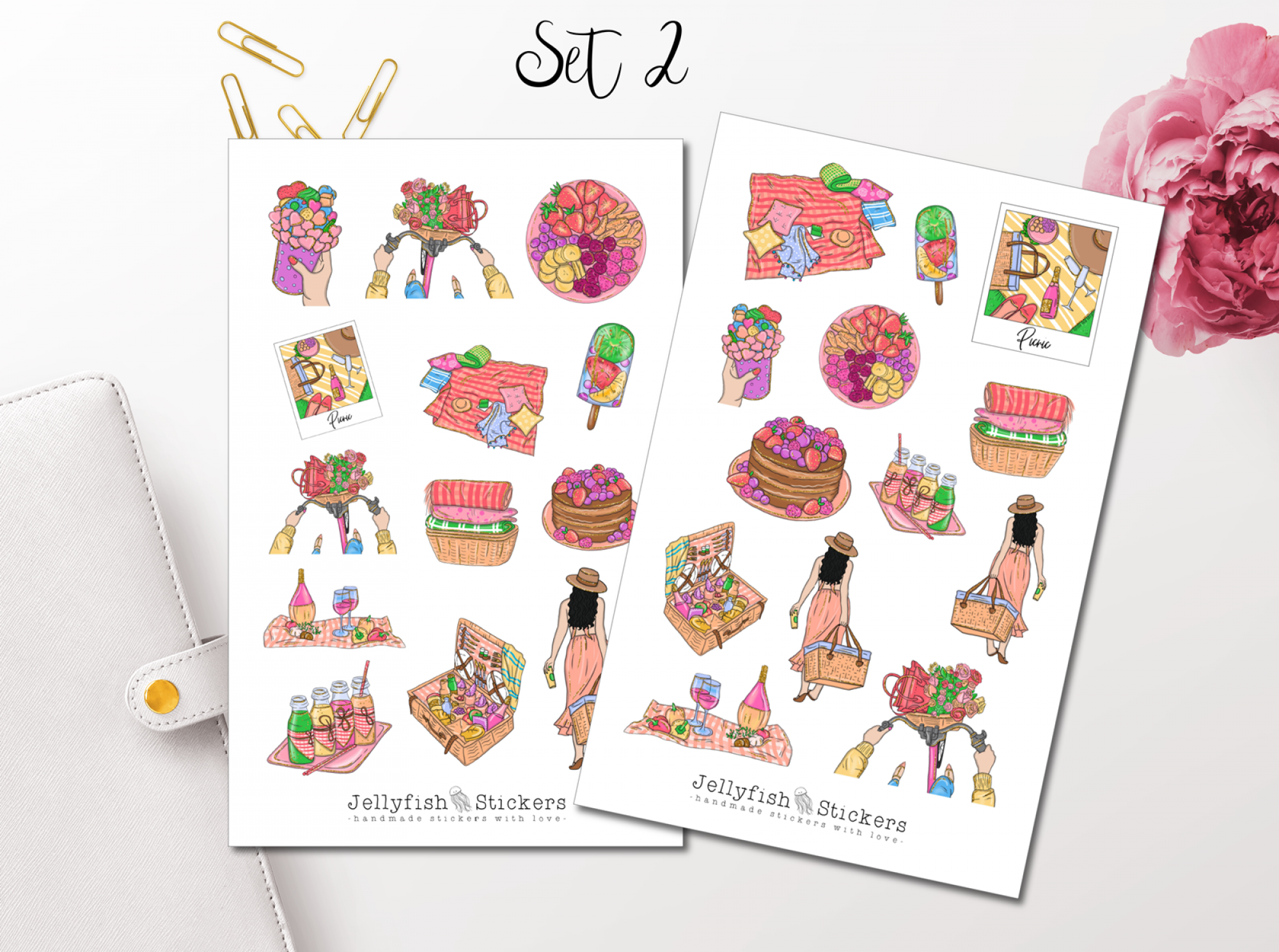 Girls Picnic Sticker Set